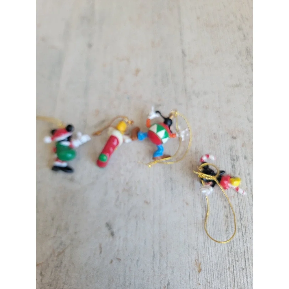 Disney AS IS mini Mickey mouse goofy plush Xmas ornament set ball home decor